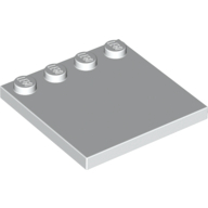 Plate 4X4 W. 4 Knobs - White