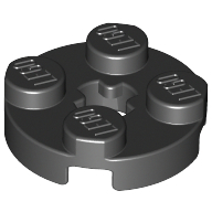 Plate 2X2 Round - Black