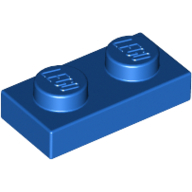 Plate 1X2 - Bright Blue