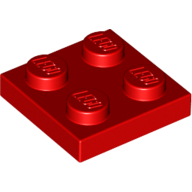 Plate 2X2 - Bright Red
