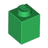 Brick 1X1 - Dark Green