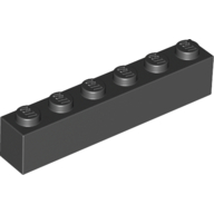 Brick 1X6 - Black