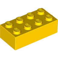Brick 2X4 - Bright Yellow