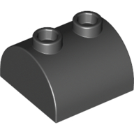 Brick 2X2 W. Bow And Knobs - Black