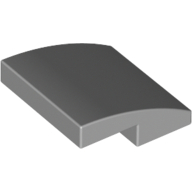 Plate W. Bow  2X2X2/3 - Medium Stone Grey