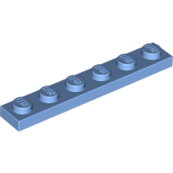 Plate 1X6 - Medium Blue