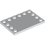 Plate 4X6 W. 12 Knobs - White