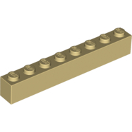 Brick 1X8 - Brick Yellow