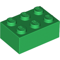 Brick 2X3 - Dark Green