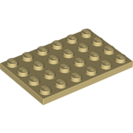 Plate 4X6 - Brick Yellow