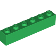 Brick 1X6 - Dark Green