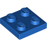 Plate 2X2 - Bright Blue