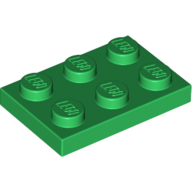 Plate 2X3 - Dark Green