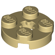 Plate 2X2 Round - Brick Yellow