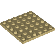 Plate 6X6 - Brick Yellow