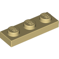 Plate 1X3 - Brick Yellow