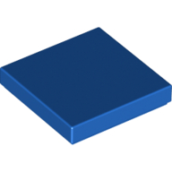 Flat Tile 2X2 - Bright Blue