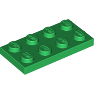 Plate 2X4 - Dark Green