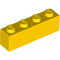 Brick 1X4 - Bright Yellow