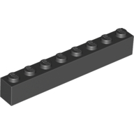 Brick 1X8 - Black