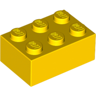 Brick 2X3 - Bright Yellow