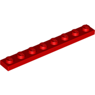 Plate 1X8 - Bright Red