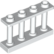 Fence 1X4X2 W. 4 Knobs - White