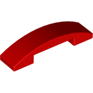 Plate W. Bow 1X4X2/3 - Bright Red