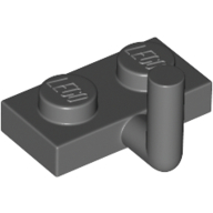 Plate 1X2 W. Vertical Schaft - Dark Stone Grey
