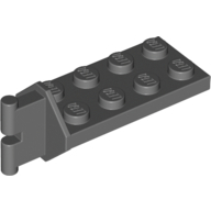 Plate 2X4 Cross Coupling - Dark Stone Grey