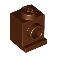 Angular Brick 1X1 - Reddish Brown