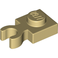 Plate 1X1 W/ Holder - Brick Yellow