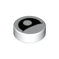 Flat Tile 1X1, Round, No. 150 - White