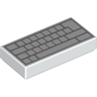 Flat Tile 1X2, No. 300 - White