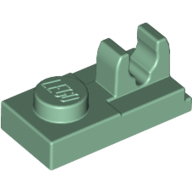 Plate 1X2 W. Vertical Grip - Sand Green