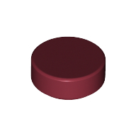 Flat Tile 1X1, Round - Dark Red