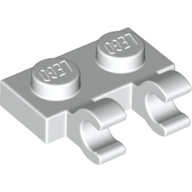 Plate 1X2 W/Holder, Vertical - White