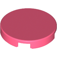 Flat Tile 2X2, Round - Vibrant Coral