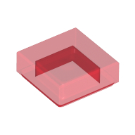 Flat Tile 1X1 - Transparent Red