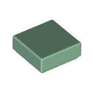 Flat Tile 1X1 - Sand Green