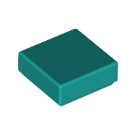 Flat Tile 1X1 - Bright Bluish Green