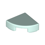 1/4 Circle Tile 1X1 - Aqua