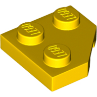 Plate 2X2, Corner, 45 Deg. - Bright Yellow