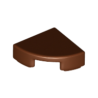 1/4 Circle Tile 1X1 - Reddish Brown