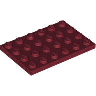 Plate 4X6 - Dark Red