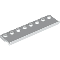 Plate 2X8 W/Gliding Groove - White