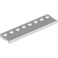 Plate 2X8 W/Gliding Groove - White
