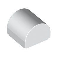 Plate 1X1X2/3, Outside Bow - White