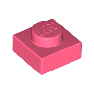 Plate 1X1 - Vibrant Coral