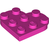 Plate 3X3, Heart, No. 1 - Bright Purple